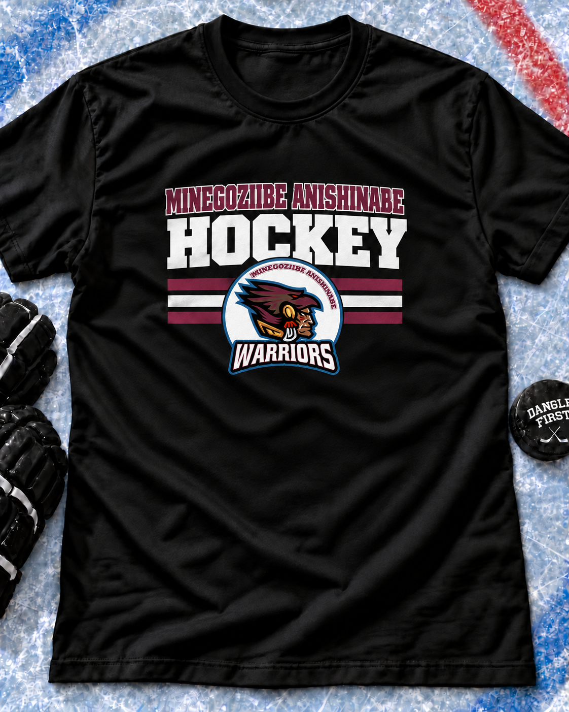 Minegoziibe Anishinabe Warriors Hockey Tee | Official Team Apparel