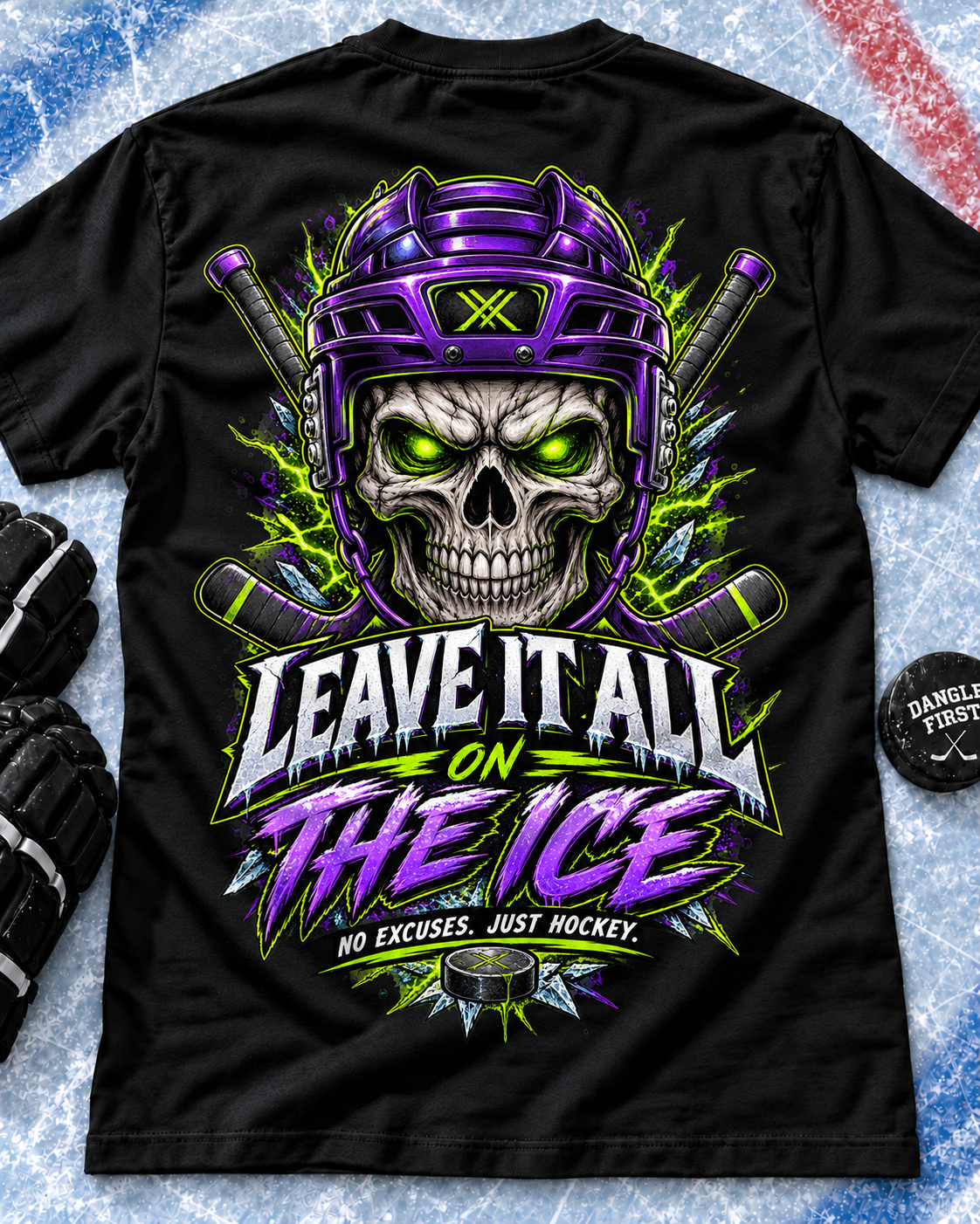 Youth Leave It All On The Ice Tee - Deadly Danglers Collection